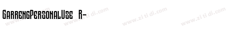 GarrengPersonalUse R字体转换